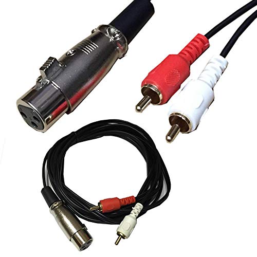 2 RCA�I�X to XLR ���X Y�X�v���b�^�p�b�`�P�[�u�� �A�I�[�f�B�I�}�C�N�P�[�u���AXLR - 2 RCA�X�e���I�v���O�A�_�v�^�P�[�u�� 3M