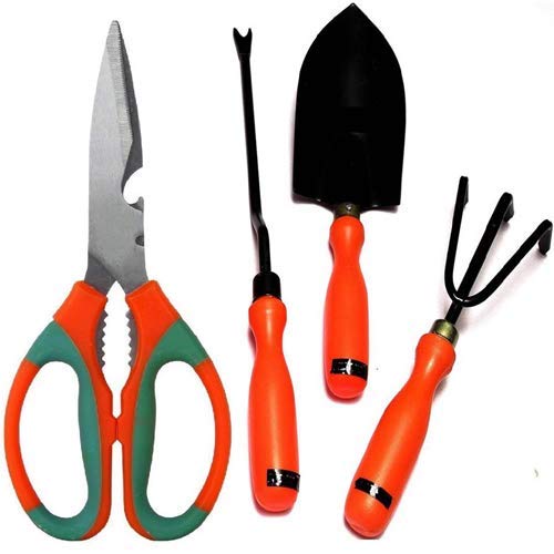 JetFire Garden Tool Set Garden Tool Kit 4 Tools (Scissor, Weeder