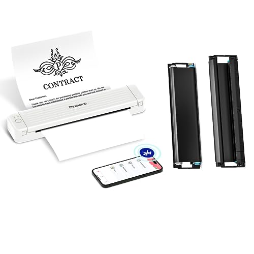Phomemo P831 Portable Printer Wireless for Travel, Bluetooth Thermal Transfer Printer Support 8.5