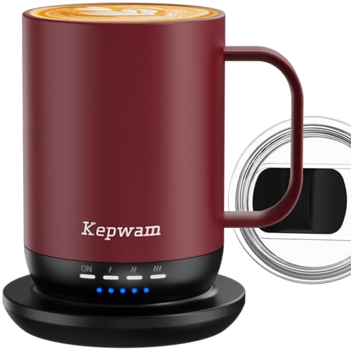 Kepwam Self-Heating Coffee Mug T1-16oz, Touch & App Control
