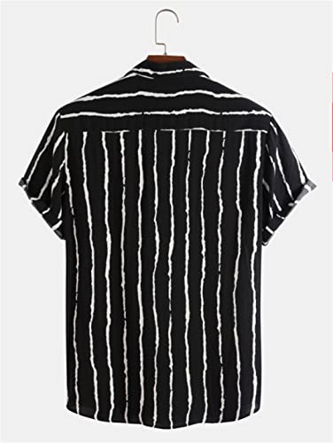 Chemise d'été anti transpiration manches courtes confort fluide noir L - 3
