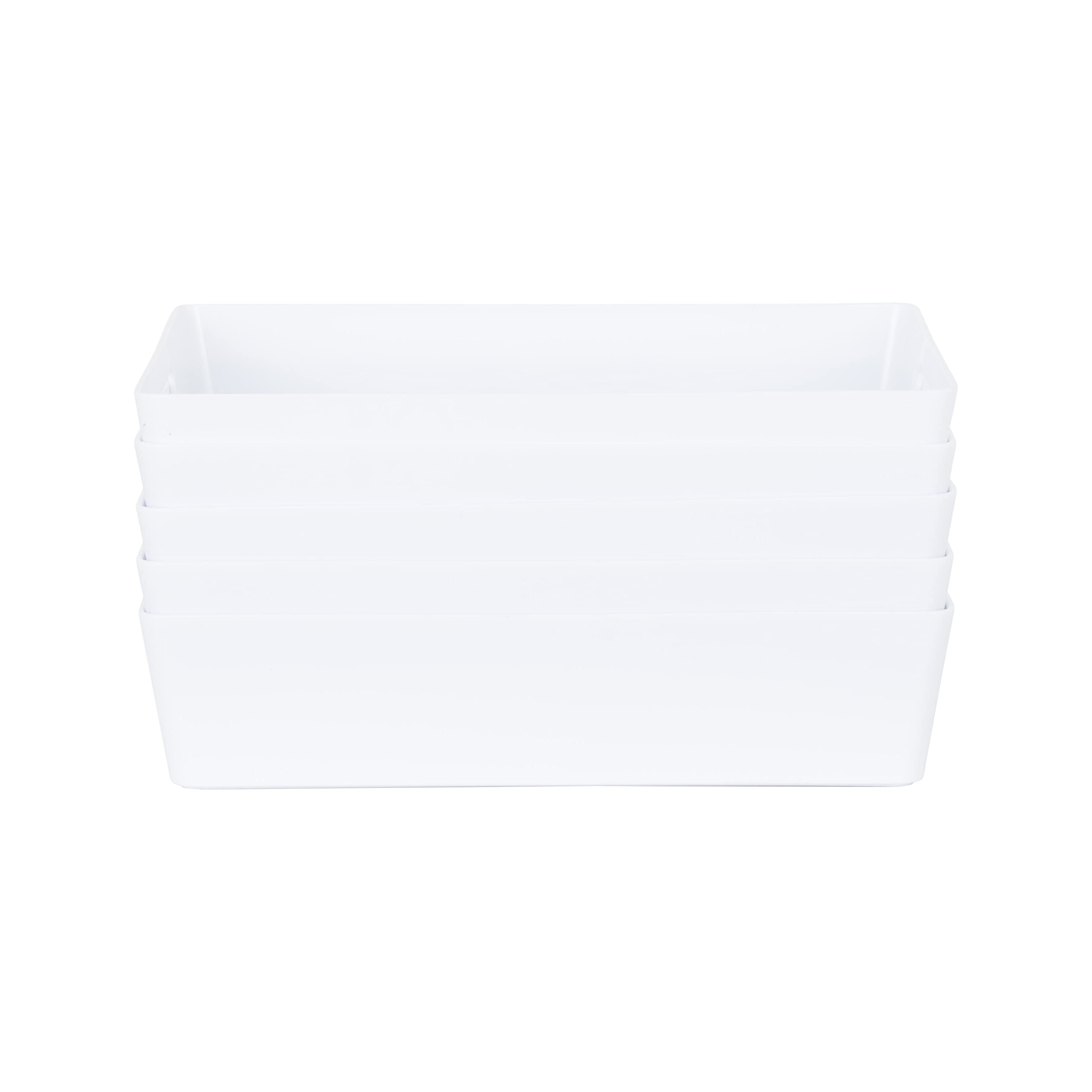 Wham Studio Basket 2.01 Rectangular Pack of 5 Ice White