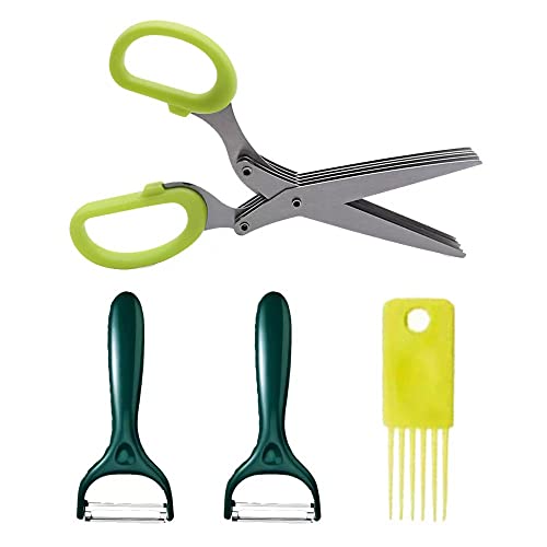 Lafresh Herb Scissors Kitchen Scissors Peelers Kitchen Shears Salad Scissors For Chopped Salad Shredding And Cooking Fresh Garden Herbs Also Can Used For Cutting Paper. #TOP29