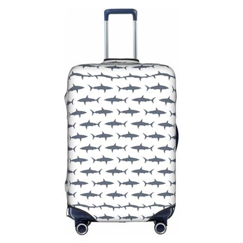 Housse blanche requin motif poisson S en polyester premium