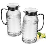 Design moderne : le pichet à eau élégant et transparent ajoute une touche d'élégance à votre table, rendant vos boissons plus attrayantes, récipient à jus en plastique, pichet pour jus