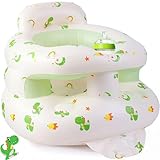 Upgraded Inflatable Baby Seat with Safety Guardrails, Thicker Sit Me Up Floor Seat for Baby Chair Sit Me Up, Blow Up Baby Chair Built in Air Pump for Babies 3-36 mth