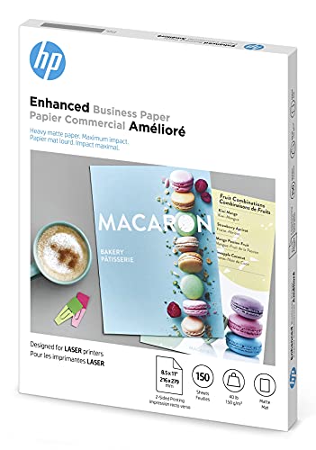 Hp Q6543A Color Laser Brochure Paper, 98 Brightness, 40Lb, 8-1/2 X 11, White, 150 Shts/Pk #TOP21