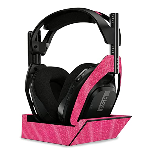 Image of MightySkins Glossy Glitter Skin Compatible with Astro A50 Wireless Headphones + Base Station (Gen 4) - Pink Pleather | Protective, Durable High-Gloss Glitter Finish | Easy to Apply | Made in The USA