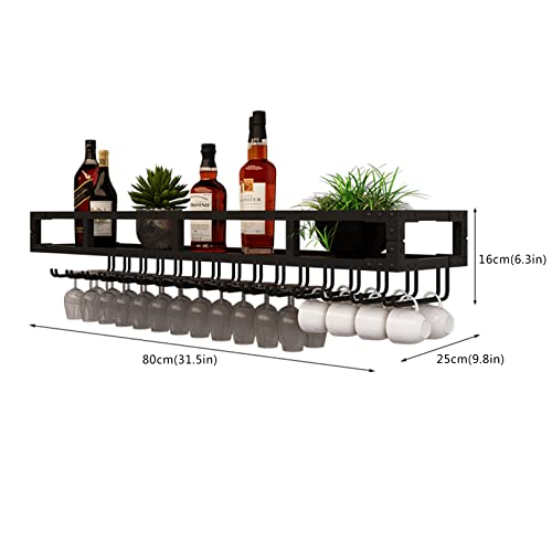 Support mural industriel pour verres à vapeur et bouteilles de vin