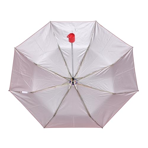 Image of 3-Fold Mono Silver Manual Opening 21.5inch Umbrella for Mens and Womens
