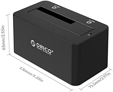 ORICO Hard Drive Docking Station USB 3.1 Gen1 to SATA 6Gbps HDD/SSD Dock Adapter for 2.5" 3.5" Inch SSD HDD SATA III, Support UASP