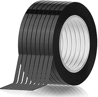 ASTARON 8 PCS Graphic Art Tape Whiteboard Tape Gridding Chart Tape for Office School, Black 3mm