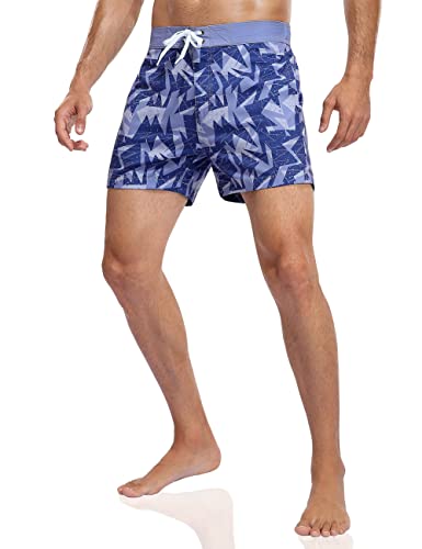Nonwe Men's Swim Trunks Quick Dry Water Sports Swimwear Retro Printed Bathing Suits3