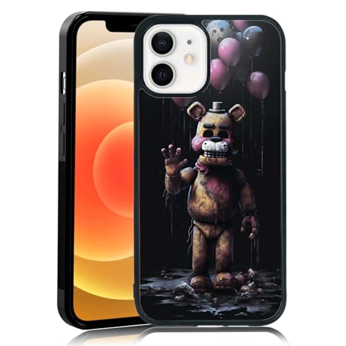 Coque FNAF iPhone 12 Mini noire mignonne pour jouer et sortir en toute sécurité
