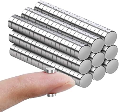 rhinocats 200Pcs Small Magnets for Crafts，Mangets for 3D Printings，6x2mm Refrigerator Magnets，Mini Round Rare Earth Magnets for Office, DIY