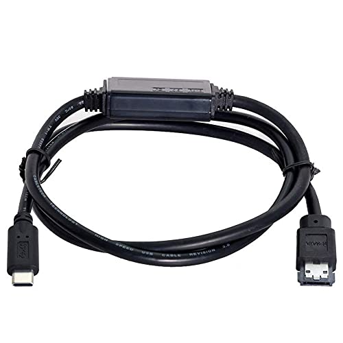 Wadakada ESATA to USB C Cable USB Type C Male Host to ESATA ESATAp HDD Cable for Laptop PC