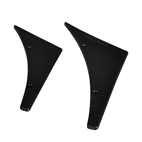 Front Bumper Lip Compatible With Universal, Unpainted Black Pu Splitter Fins Body Spoiler Canards Valence Chin By Ikon Motorsports #TOP5