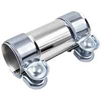 Auspuffschelle 45mm, Edelstahl Rohrverbinder Doppelschelle, Für Abgasanlage Reparatur und Notfall, Einfache Montage Ohne Kraftaufwand
