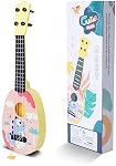 YOLOPLUS+ 17 Inch Toddler Ukulele Guitar Toy 4 Strings Mini Guitar for Kids - Children Musical Instruments Educational Learning Toy (Pink)