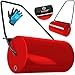 Produktbild KESSER® Rasenwalze 60cm 48L Füllvolumen Metall mit Schmutzabweiser & Handschuhen Handwalze Rasenroller Gartenwalze Ackerwalze Walze befüllbar mit Wasser/Sand 60 kg Rot