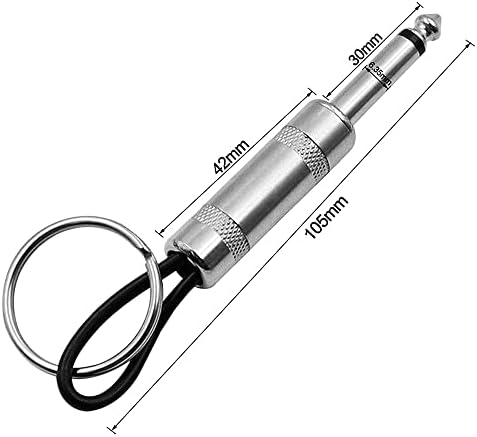 WQU Guitar Hook Keychain Key Ring Wall Mounted with 4 Guitar Plug Keyrings