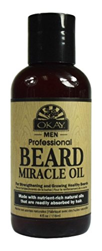 OKAY Men's Beard Miracle Oil, 4 Ounce