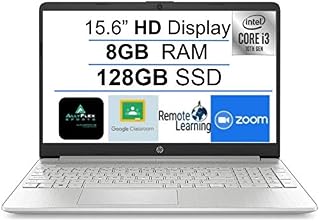 Newest HP 15.6" HD Laptop Notebook Computer, Intel 10th Gen Dual-Core i3-10110U(Up to 4.1GHz), 8GB DDR4 RAM, 128 GB SSD, Webcam, Bluetooth, Wi-Fi, HDMI, RJ-45, Type-C, Windows 10 S+AllyFlex Mousepad