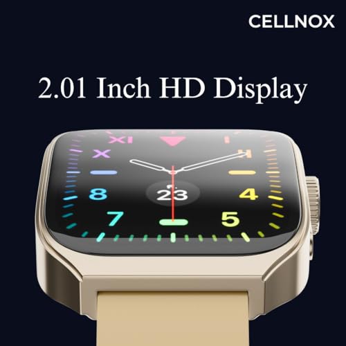 Image of Y1 Smart Watch New Macro Smart Watch with 2.01 inch HD Display,Metallic Finish BT Calling, Functional Crown, 24 Days Battery Life, Sleep Tracking, 100+ Watch Faces (Gold)