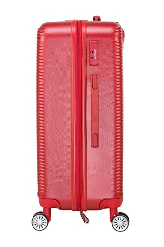 Image of Verage V-Lite Firestone 28 inch /78cms Red Check-in Hardsided Trolley Bags for Travel, Large Suitcase with Spinner Wheels, Anti-Theft Zippers Luggage