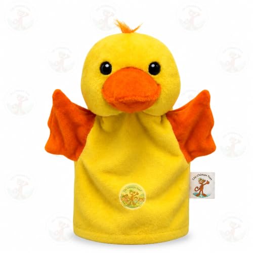 Image of Duck Hand Puppet for Kids | Soft Plush Animal Puppet | Educational Storytelling Toy | Interactive Role Play | Preschool Learning | Gift for Boys & Girls