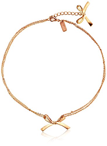 Tuleste Market Single Rose Gold Bow Necklace