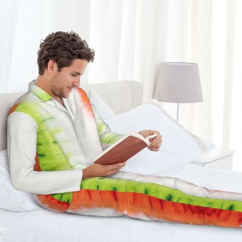 Tie Dyed Italian Flag Mens Pajamas Set Button Down Sleepwear Set Long Sleeve Loungewear With Pockets 7