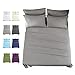 EASELAND King Size 6-Pieces Bed Sheets Set 1800 Series Microfiber Wrinkle & Fade Resistant,Deep Pocket,Hypoallergenic Bedding Set,King,Grey