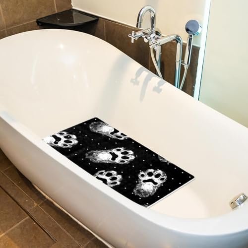 Tapis de bain antidérapant extra long séchage rapide en PVC avec ventouses - 6