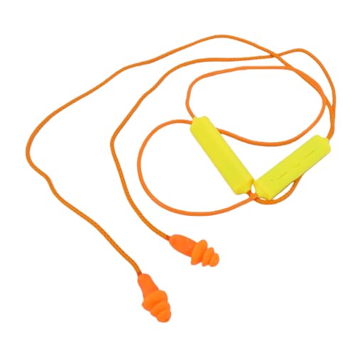 Dilwe Écouteurs Intra-Auriculaires à Réduction de Bruit, Bluetooth 5.3, sans Fil, Tour de Cou, Autonomie de 10 H, pour Le Travail du Bois et la Soudure. (Fil Jaune)