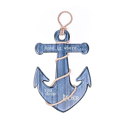 Niugrotaw Hanging nautical anchor wall decoration, iron sculpture, rustic anchor wall art sculpture, beach theme home… 41LRJFs7YzL. SS400