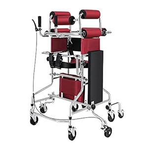 ATHUAH Wandelaars voor senioren Loophulpmiddelen voor volwassenen, Staframe voor training van de onderste ledematen, Loopuitrusting voor ouderen met hemiplegie, Hulpstandaardframe met stoelrollator,