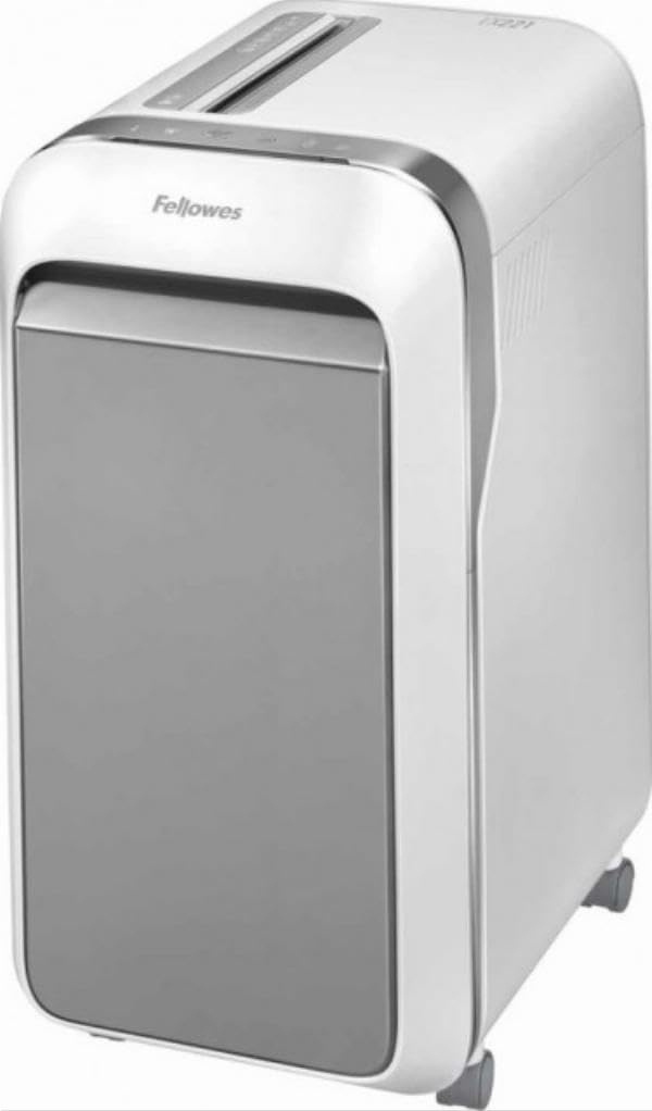 Fellowes distruggi documenti a microframmento LX221, 20 fogli, per piccolo ufficio, da 3 a 5 utenti, distruggidocumenti con tecnologia Intellibar, 100% anti inceppamento e Safesense, bianco