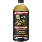 Qunol Liquid CoQ10 100mg, Superior Absorption Natural Supplement Form of Coenzyme Q10, Antioxidant for Heart Health, Orange Pineapple Flavored, 60 Servings, 20.3 oz Bottle