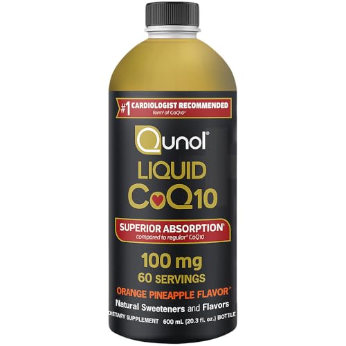 Qunol Liquid CoQ10 100mg, Superior Absorption Natural Supplement Form of Coenzyme Q10, Antioxidant...