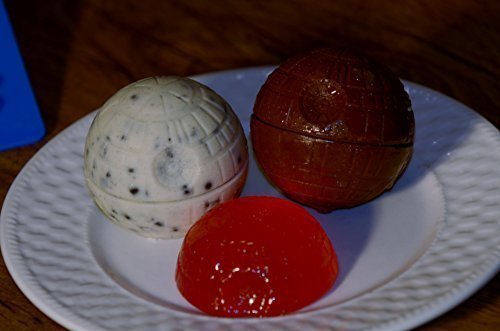 Cherion 2 Pcs Silicone Ice Cube Tray Ball Mold For Star Wars Lovers Or Christmas Party Theme With 1Pc Silicone Funnel #TOP5