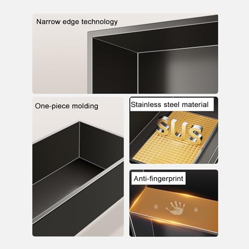 Étagère de rangement murale de douche noire encastrée 120cm et 32cm - 7
