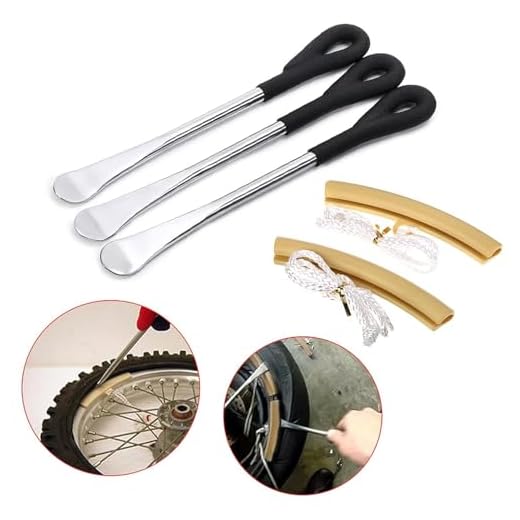 Sumnacon Tire Levers Spoon Set, Durable Heavy Duty Motorcycle Bike Car Tire Irons Tool Kit with Hanging Hole,3 Pcs Tire Changing Spoon + 2 Pcs Rim Protector