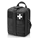 Molle Medical Pouch Rip Away, Tactical First Aid Pouches Empty, Molle Ifak Pouch, Duty Belt EMT Bag Only for Hiking Survival Camping Supplies (Black)