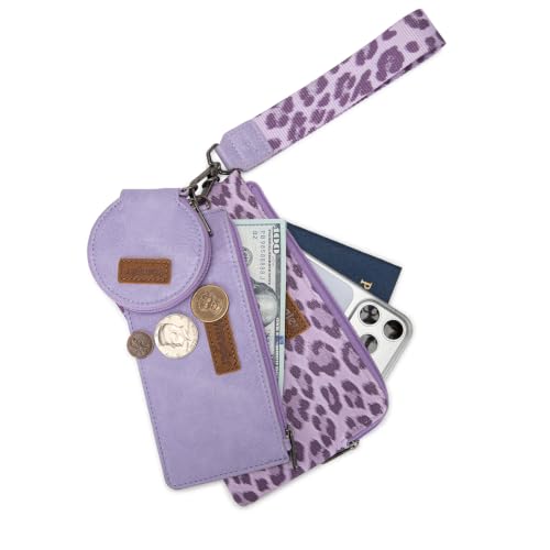 Image of Montana West X Wrangler Keychain Wallets for Women Dual Pouch Wristlet