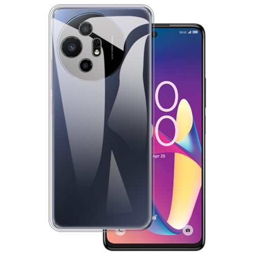 OAGELIM �P�[�X TCL 60 XE NXTpaper 5G �Ƃ̌݊������� Case �ϏՌ�TPU�\�t�g�t���L�V�u���W�F���ی�d�b�J�o�[ �σX�N���b�`���~���^���[���x���̑ϗ��� (�N���A)