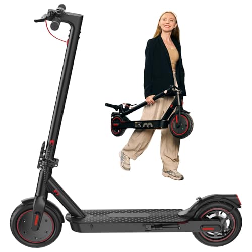 350W Patinete Electrico para Adolescentes Y Adultos, MAX Autonomía 30KM, 6/15/25 KM/H, 8.5 Neumático, Carga 100KG, Frenado Dual, Freno De Tambor Trasero, Desplazamientos Diarios, 12KG