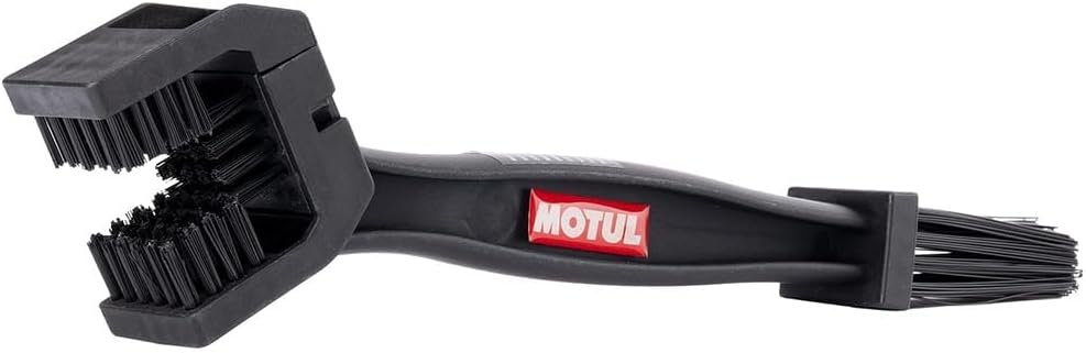 Motul Kettenbürste für Motorrad - Effektive Kettenreinigung - Reinigungsbürste für Motorradketten - Kettenreiniger mit verschiedenen Bürstenköpfen - Hochwertige Motorradpflege - Original
