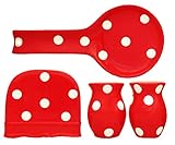Viva Collection, RED Polka Dot Hand Painted Ceramic Table Top Set, 84225/28ack by ACK