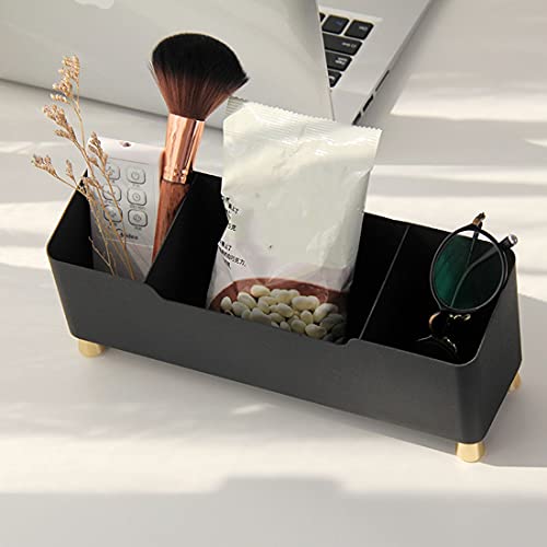 Boîte de rangement de bureau en fer noir à 3 compartiments pour télécommandes - 7